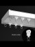 CHR4110 White/Balck/Champagne Thick Aluminum Alloy Double Curtain Tracks