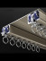 CHR4110 White/Balck/Champagne Thick Aluminum Alloy Double Curtain Tracks
