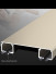 CHR4110 White/Balck/Champagne Thick Aluminum Alloy Double Curtain Tracks