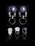 CHR4110 White/Balck/Champagne Thick Aluminum Alloy Double Curtain Tracks