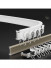 CHR45 Bendable Ivory and Champagne Curtain Tracks Ceiling/Wall Mount For Corner Windows