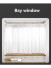 CHR45 Bendable Ivory and Champagne Curtain Tracks Ceiling/Wall Mount For Corner Windows