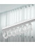 CHR46 Warrego Thick Ivory S-Fold/Wave Fold Ceiling/Wall Mount Curtain Rails For Living Room