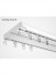 CHR51 Ceiling/Wall Mounted Aluminum Alloy Double Curtain Tracks (Color: Ivory)