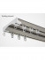 CHR51 Ceiling/Wall Mounted Aluminum Alloy Double Curtain Tracks (Color: Champagne)