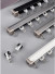 CHR52 Thick Ivory Champagne Black Curtain Tracks Ceiling/Wall Mount