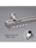 CHR52 Thick Ivory Champagne Black Curtain Tracks Ceiling/Wall Mount