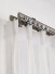 CHR60 Bendable Ivory Champagne Rose Gold Curtain Tracks Ceiling/Wall Mount For Bay Window/corner window