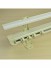QYR6824 Gibbo Triple Curtain Track Set with Valance Track (Color: Ivory)