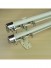 CHR7422 Aluminum Alloy Double Curtain Track Set (Color: Ivory)