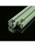CHR8120 Ivory Single Curtain Tracks Ceiling Mount or Wall Mount Curtain Rails Cross Section