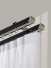 White Black Silent Gliss Heavy Duty Curtain Tracks With Gliders