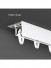 CHRY23 White Black Gold Anti-light Leakage Curtain Rail S Fold Tracks