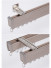 CHRY23 White Black Gold Anti-light Leakage Curtain Rail S Fold Tracks(Color: Champagne)