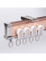 White Rose Gold Heavy Duty Curved Curtain Track For Bay Windows(Color: Rose gold)