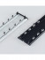 CHRY36 Concealed Aluminium Ceiling Double Curtain Tracks White Black 