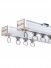 CHRY54 Big White Curtain Rails Metal Bearing Roller Ceiling/Wall Mount