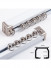 CHRY54 Big White Curtain Rails Metal Bearing Roller Ceiling/Wall Mount