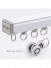 CHRY54 Big White Curtain Rails Metal Bearing Roller Ceiling/Wall Mount(Color: White Track with bearing roller)