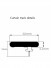 CHRY55 White Very Thin Curtain Rails Concealed Ceiling Mounted