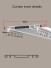 CHRY56 Ceiling Mounted Ultra Thin Invisible Double Curtain Tracks