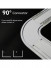 CHRY56 Ceiling Mounted Ultra Thin Invisible Double Curtain Tracks