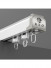CHRY85 Thick Silent Gliss Curtain Tracks With Magnetic Carrier(Color: White)