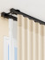 CHRY86 Heavy Duty Silent Gliss Curtain Tracks Ceiling Wall Mounts(Color: Black)