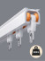 CHRY86 Heavy Duty Silent Gliss Curtain Tracks Ceiling Wall Mounts