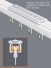 CHRY86 Heavy Duty Silent Gliss Curtain Tracks Ceiling Wall Mounts
