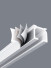 CHRY86 Heavy Duty Silent Gliss Curtain Tracks Ceiling Wall Mounts