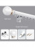 CHT01 Sonder Ball Curtain Rods With Track Gliders Customize(Color: White)