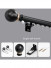 CHT01 Sonder Ball Curtain Rods With Track Gliders Customize(Color: Black)