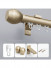 CHT05 Sonder Custom Curtain Rods With Track Rollers And Brackets(Color: Gold)