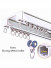 CHR36 Ceiling Mounted  Super Thick Aluminum Alloy Double Curtain Tracks 