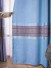 QY24H03D Murrumbidgee Pretty Jacquard Monogram Blue Grey Pink Chenille Custom Made Curtains(Color: Light blue)