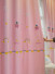 QY24H06F Murrumbidgee High Quality Children Chenille Embroidered Cute Pink Stars Custom Made Curtains | Cheery Curtains