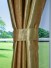 QY3241GC Cooper Creek Embossed Striped Double Pinch Pleat Curtains (Color: Incense)
