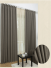 QY5130AA Illawarra Plain Faux Linen Versatile Pleat Ready Made Curtains(Color: Brown)