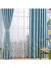 QY5130BC Illawarra Floral Faux Linen Double Pinch Pleat Ready Made Curtains