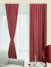 QY5130CA Illawarra Bright Plain Faux Linen Versatile Pleat Ready Made Curtains(Color: Red)