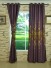 Baltic Embroidered Dark Byzantium Purple Banner Curtains (Heading: Eyelet)