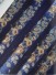 Baltic Embroidered Dark Cerulean Flat and Waterfall Valance and Curtains Fabric Details