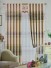 Angel Double-side Printed Pattern Short Stripe Eyelet Curtain (Color: Fallow)