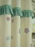 Isabel Embroidered Flowers Stitching and Ruffle Eyelet Curtain Celadon Green Fabric Details