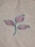 Isabel Embroidered Three Leaves Stitching Eyelet Curtain Carmine Fabric