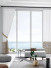 QY7121SBC Gingera Monstera Embroidered Double Pinch Pleat Sheer Curtains