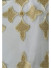 QY7121SK Gingera Clovers Embroidered Custom Made Sheer Curtains(Color: Beige)