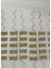 QY7121SP Gingera Horizontal Stripes Embroidered Custom Made Sheer Curtains(Color: Brown)