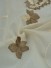 Gingera Flowers Embroidered Sheer Fabric Samples (Color: Beaver)